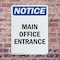Signmission Main Office Entrance, 7 in W x Rectangle, Plastic OS-2PACK-NS-P-710-V-14093 - alternate 5